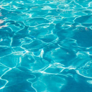 Close-up of blue pool water