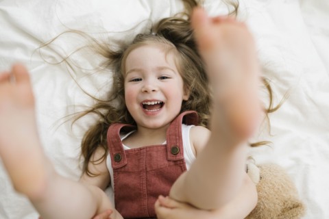 Laughing playful girl