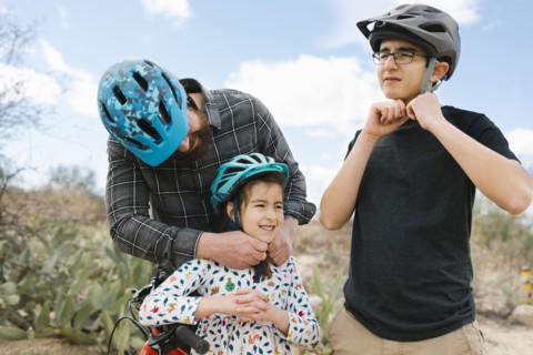 Father and children