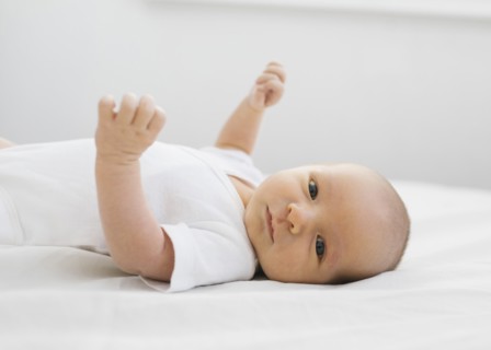 Portrait of newborn boy