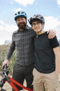 Portrait of father and son