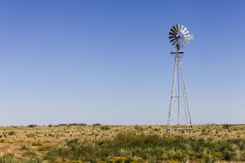 Rustic old windmill