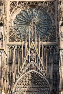 Facade of Cathedral de Notre Dame of Strasbourg