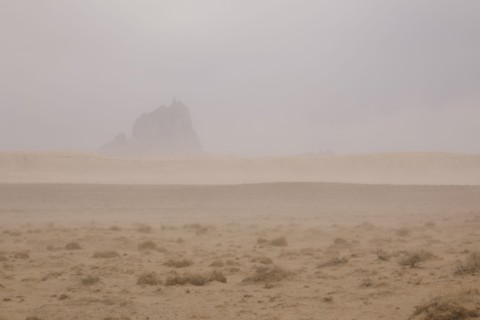 Dust storm around Shiprock