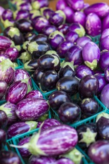 Eggplants at farmers market