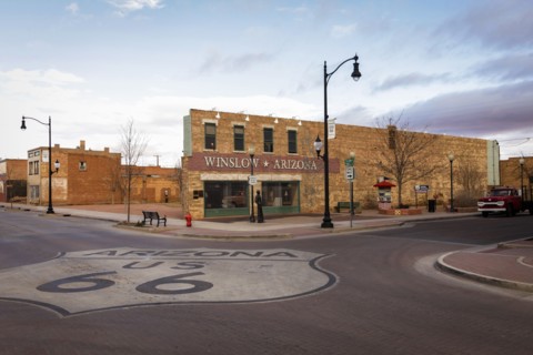 Abandoned buildings along Route 66