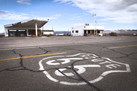 Abandoned buildings along Route 66