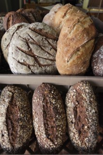 Fresh breads at farmers market