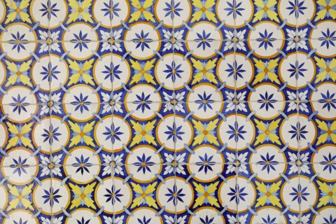 Traditional Portuguese ceramic tiles Azuelos