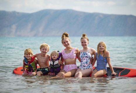 Portrait of smiling children