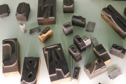 Old block letter stamps