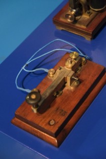Early wireless communication morse code telegraph