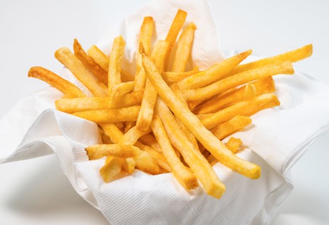 French fries on napkins