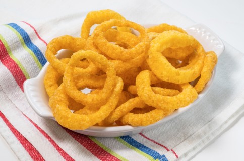 Small plate of fried onion rings