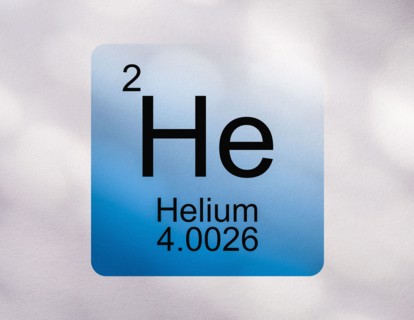 Helium symbol against white background