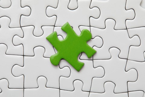 Green jigsaw piece