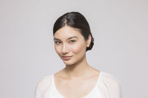 Studio portrait of beautiful woman