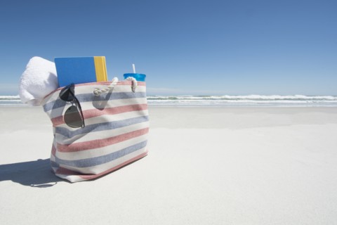 Beach bag with towel
