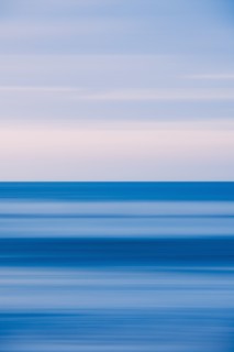 Smooth blue surface of sea