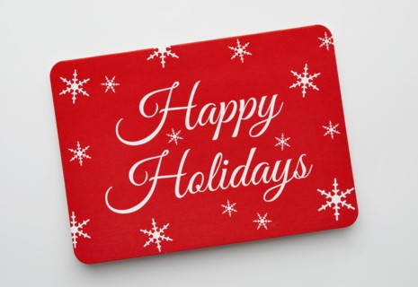 Red Christmas greeting card