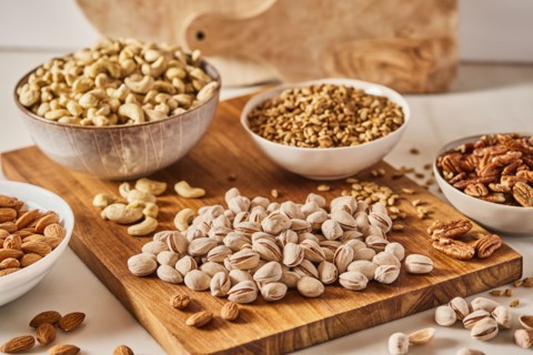Studio shot of assorted nuts