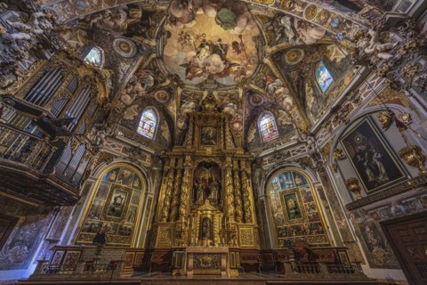 Ornate baroque interior of church