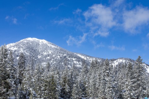 Scenic view of mountains in winter