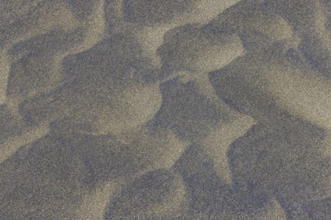 Wind sculpted patterns in beach sand