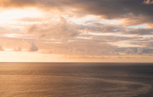 Clouds over sea at sunset, , West Indies, St Lucia