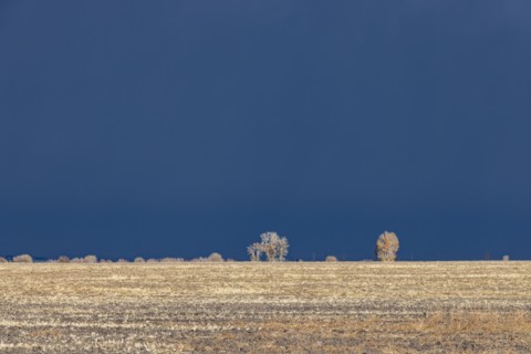 Stormy skies over farm country, Fairfield, Idaho, USA