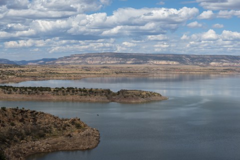 Usa, New Mexico, Abiquiu, Landscape with Abiquiu Lake, Abiquiu, New Mexico, USA