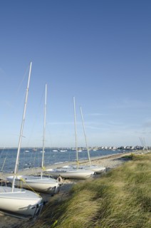USA, MS, Nantucket, Sailboat at Nantucket Harbor, Nantucket, Massachusetts, USA