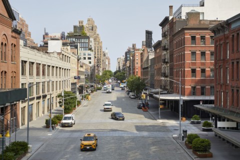 USA, NY, New York City, Cars and buildings in residential district, New York, New York, USA