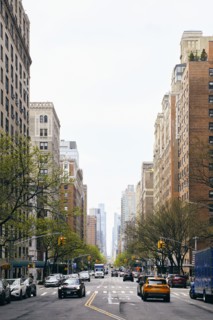 New York City, NY, USA, Traffic on street in residential district, New York City, New York, USA