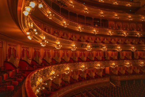 Balconies in Teatro Colon, Buenos Aires, , Argentina