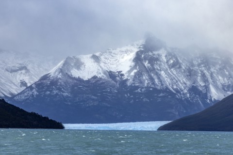 Argentina, Santa Cruz, El Calafate, Clouds covering Perito Moreno Glacier, El Calafate, Santa Cruz,