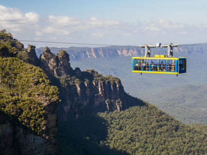 Cable car in Blue Mountains on sunny day
Katoomba, New South Wales, Australia