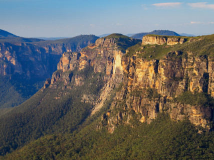 Rock formations of Blue Mountains on sunny day
Blackheath, New South Wales, Australia