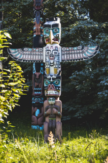Totem poles at Stanley Park 
Vancouver, British Columbia, Canada