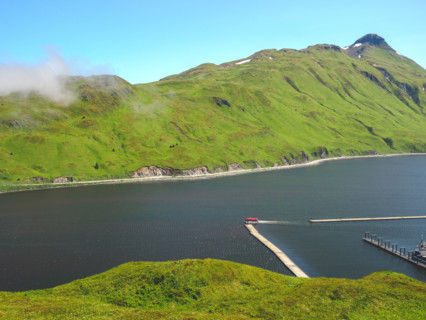 High angle view of ferry on Dutch Harbor
Unalaska, Dutch Harbour, Alaska, USA