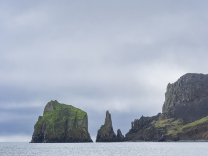 Storm clouds above rocky island and sea
St Matthew Island, Alaska, USA