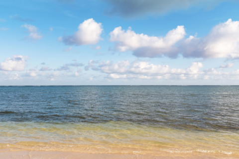 Calm sea waves on sandy beach
Rose Hall, Montego Bay, Jamaica