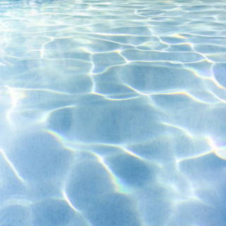 Sunlight reflecting on swimming pool water