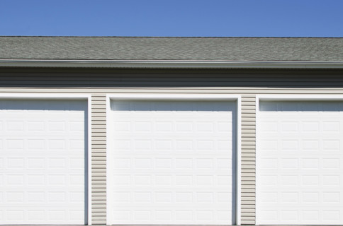 Row of garage storage units