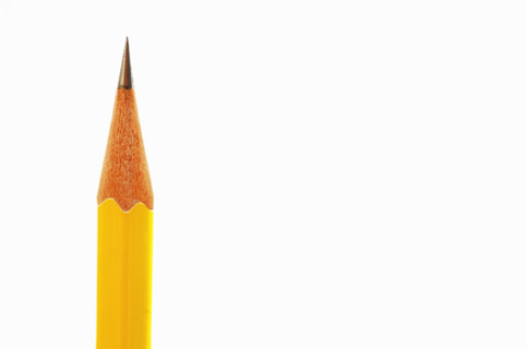 Studio shot of pencil point. Mendham, New Jersey, USA.