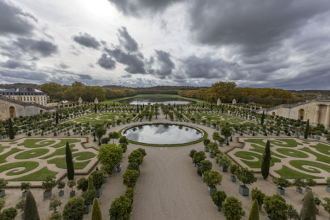 Orangerie Garden in Gardens of Versailles . Paris, Ile de France, France.