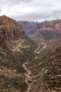 View of Zion Canyon from Overlook. , Utah, USA.