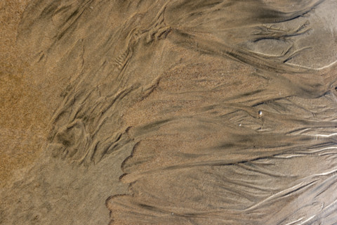 Abstract patterns on beach sand. , Guanacaste, Costa Rica.