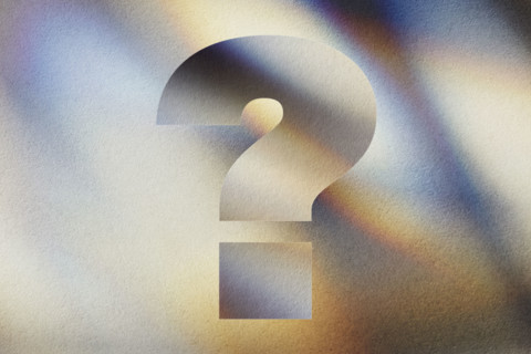 Question mark on abstract background. New York City, New York State, USA.