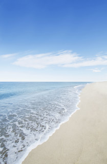 Empty Great Point Beach on summer day. Nantucket, Massachusetts, USA.
